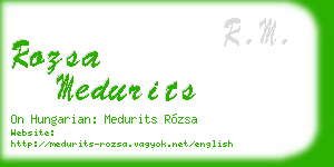 rozsa medurits business card