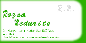 rozsa medurits business card